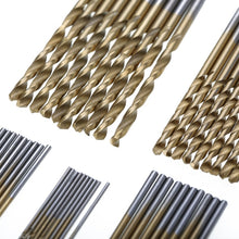 Load image into Gallery viewer, 50 PCS/Set Titanium Coated Drill Bits High Speed Steel Drill Bit Set Power Drilling Tools, 50 PCS/Set Drill Bits