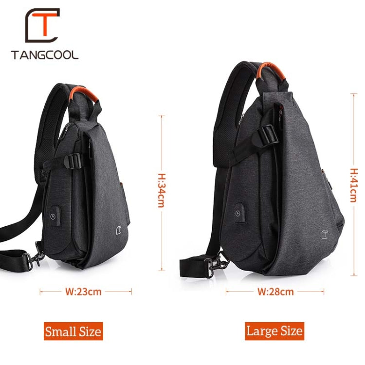 Multifunction Fashion Men Crossbody Bags Chest Pack  Messengers Bag Waterproof Shoulder Bag with USB Charging Port