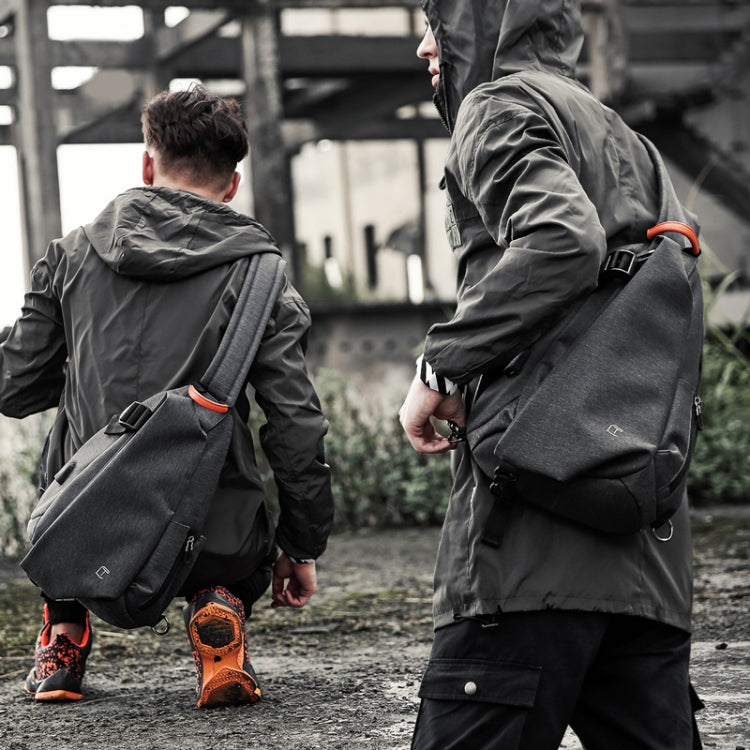 Multifunction Fashion Men Crossbody Bags Chest Pack  Messengers Bag Waterproof Shoulder Bag with USB Charging Port