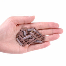 Load image into Gallery viewer, 20 PCS 32mm 9-teeth Hair Extension Clips Snap Metal Clips With Silicone Back