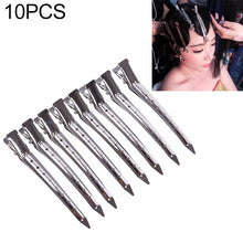 Load image into Gallery viewer, 10 PCS Stainless Steel Hair Clips Hair Duckbill Clip Hair Clip Metal Large Single Hole Iron Clip