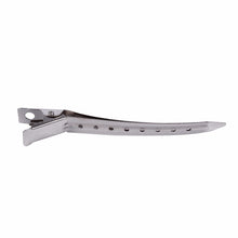 Load image into Gallery viewer, 10 PCS Stainless Steel Hair Clips Hair Duckbill Clip Hair Clip Metal Large Single Hole Iron Clip