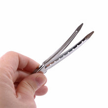 Load image into Gallery viewer, 10 PCS Stainless Steel Hair Clips Hair Duckbill Clip Hair Clip Metal Large Single Hole Iron Clip