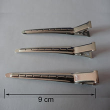 Load image into Gallery viewer, 10 PCS Stainless Steel Hair Clips Hair Duckbill Clip Hair Clip Metal Large Single Hole Iron Clip