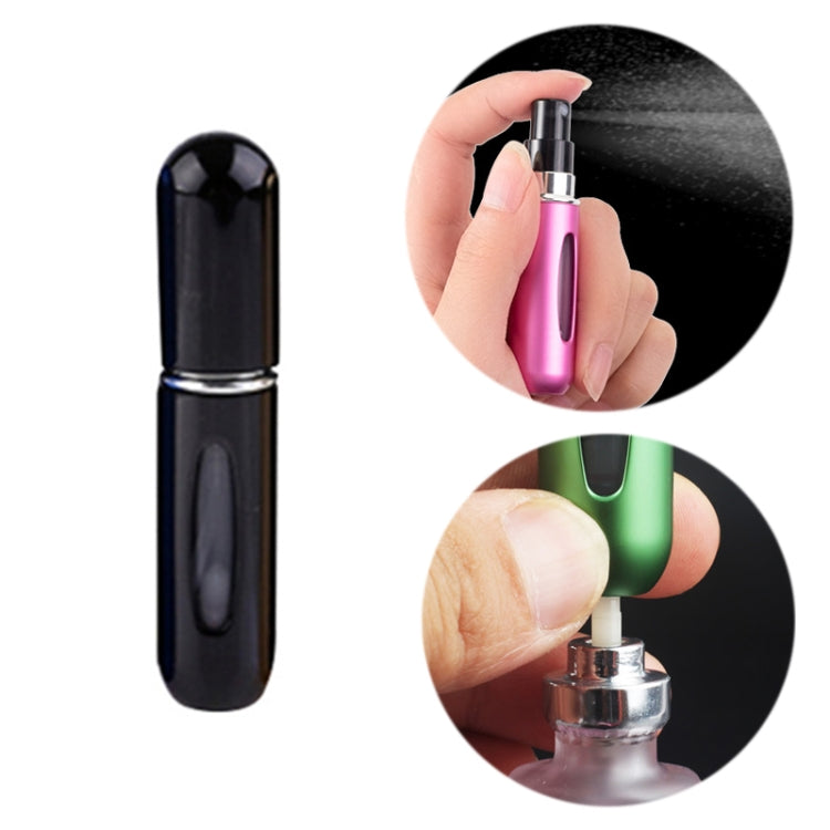 Portable Mini Aluminum Refillable Perfume Bottle Spray Empty Cosmetic Containers Atomizer, Capacity:5ml