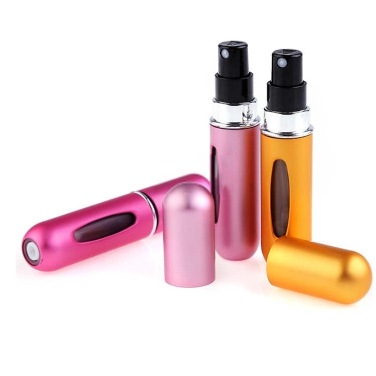 Portable Mini Aluminum Refillable Perfume Bottle Spray Empty Cosmetic Containers Atomizer, Capacity:5ml