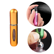 Load image into Gallery viewer, Portable Mini Aluminum Refillable Perfume Bottle Spray Empty Cosmetic Containers Atomizer, Capacity:5ml