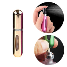 Load image into Gallery viewer, Portable Mini Aluminum Refillable Perfume Bottle Spray Empty Cosmetic Containers Atomizer, Capacity:5ml