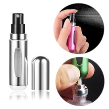 Load image into Gallery viewer, Portable Mini Aluminum Refillable Perfume Bottle Spray Empty Cosmetic Containers Atomizer, Capacity:5ml