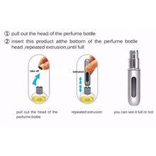 Load image into Gallery viewer, Portable Mini Aluminum Refillable Perfume Bottle Spray Empty Cosmetic Containers Atomizer, Capacity:5ml