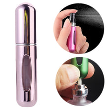 Load image into Gallery viewer, Portable Mini Aluminum Refillable Perfume Bottle Spray Empty Cosmetic Containers Atomizer, Capacity:5ml