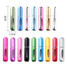 Load image into Gallery viewer, Portable Mini Aluminum Refillable Perfume Bottle Spray Empty Cosmetic Containers Atomizer, Capacity:5ml, Metal