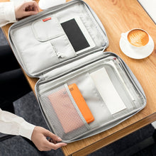 Load image into Gallery viewer, Multi-functional A4 Document Bags Portable Waterproof Oxford Cloth Storage Bag for Notebooks，Size: 33cm*24*3.5cm