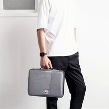 Load image into Gallery viewer, Multi-functional A4 Document Bags Portable Waterproof Oxford Cloth Storage Bag for Notebooks，Size: 33cm*24*3.5cm