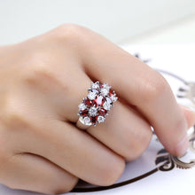 Load image into Gallery viewer, 925 Sterling Silver Sparkling Rings Girls Crystal Engagement Jewelry, 6, 7, 8, 9