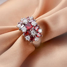 Load image into Gallery viewer, 925 Sterling Silver Sparkling Rings Girls Crystal Engagement Jewelry, 6, 7, 8, 9