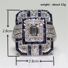 Load image into Gallery viewer, Luxury Square Women Crystal Zircon Engagement Ring, 10, 6, 7, 8, 9