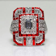 Load image into Gallery viewer, Luxury Square Women Crystal Zircon Engagement Ring, 10, 6, 7, 8, 9