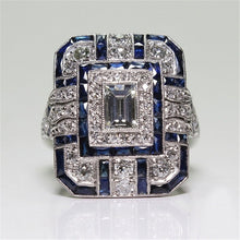 Load image into Gallery viewer, Luxury Square Women Crystal Zircon Engagement Ring, 10, 6, 7, 8, 9