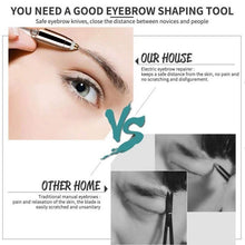 Load image into Gallery viewer, Push Button Electric Eyebrow Trimmer Automatic Hair Removal Device, Push Button Rose Gold, Push Button Pearl Whit