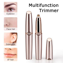 Load image into Gallery viewer, Push Button Electric Eyebrow Trimmer Automatic Hair Removal Device, Push Button Rose Gold, Push Button Pearl Whit
