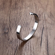 Load image into Gallery viewer, 8mm Width Women Men Stainless Steel Surface Bracelet Bangle, Rose Gold, Silver, Black, Gold