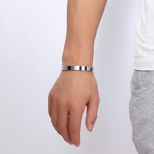 Load image into Gallery viewer, 8mm Width Women Men Stainless Steel Surface Bracelet Bangle, Rose Gold, Silver, Black, Gold