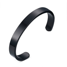 Load image into Gallery viewer, 8mm Width Women Men Stainless Steel Surface Bracelet Bangle, Rose Gold, Silver, Black, Gold