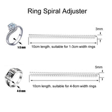 Load image into Gallery viewer, Vintage Spiral Based Ring Size Adjuster, Guard Tightener Reducer Resizing Tools Jewelry Parts, 3mm