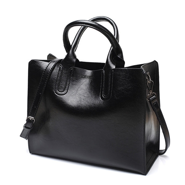 Leather Handbags Big Women Bag Casual Female Bags Trunk Tote Shoulder Bag Ladies Large Bolsos, Green, Blue, Coffee, Burgundy, Pink, Gray, Brown, Black
