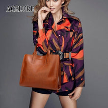 Load image into Gallery viewer, Leather Handbags Big Women Bag Casual Female Bags Trunk Tote Shoulder Bag Ladies Large Bolsos, Brown, Black, Green, Blue, Coffee, Burgundy, Pink, Gray