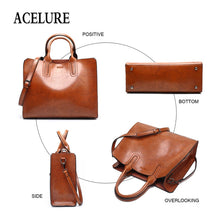 Load image into Gallery viewer, Leather Handbags Big Women Bag Casual Female Bags Trunk Tote Shoulder Bag Ladies Large Bolsos, Brown, Black, Green, Blue, Coffee, Burgundy, Pink, Gray