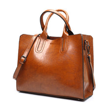 Load image into Gallery viewer, Leather Handbags Big Women Bag Casual Female Bags Trunk Tote Shoulder Bag Ladies Large Bolsos, Brown, Black, Green, Blue, Coffee, Burgundy, Pink, Gray