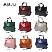 Load image into Gallery viewer, Leather Handbags Big Women Bag Casual Female Bags Trunk Tote Shoulder Bag Ladies Large Bolsos, Brown, Black, Green, Blue, Coffee, Burgundy, Pink, Gray
