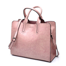 Load image into Gallery viewer, Leather Handbags Big Women Bag Casual Female Bags Trunk Tote Shoulder Bag Ladies Large Bolsos, Brown, Black, Green, Blue, Coffee, Burgundy, Pink, Gray