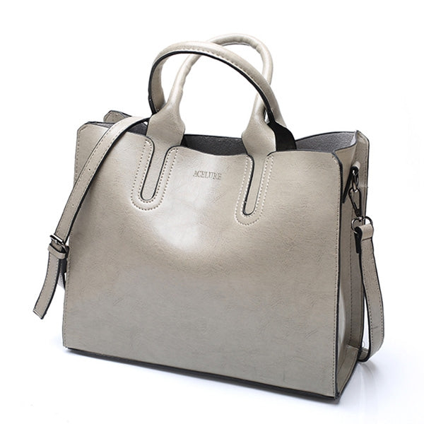 Leather Handbags Big Women Bag Casual Female Bags Trunk Tote Shoulder Bag Ladies Large Bolsos, Green, Blue, Coffee, Burgundy, Pink, Gray, Brown, Black