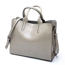 Load image into Gallery viewer, Leather Handbags Big Women Bag Casual Female Bags Trunk Tote Shoulder Bag Ladies Large Bolsos, Brown, Black, Green, Blue, Coffee, Burgundy, Pink, Gray