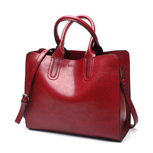 Load image into Gallery viewer, Leather Handbags Big Women Bag Casual Female Bags Trunk Tote Shoulder Bag Ladies Large Bolsos, Brown, Black, Green, Blue, Coffee, Burgundy, Pink, Gray