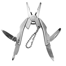 Load image into Gallery viewer, Portable Multifunction Folding Plier Stainless Steel Foldaway Knife Keychain Screwdriver, Knife Keychain Screwdriver