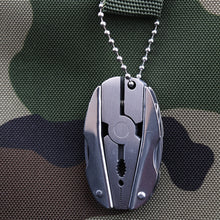 Load image into Gallery viewer, Portable Multifunction Folding Plier Stainless Steel Foldaway Knife Keychain Screwdriver, Knife Keychain Screwdriver