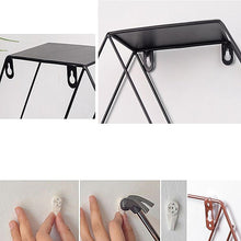 Load image into Gallery viewer, Hanging Wrought Iron Hexagonal Grid Wall Shelf Home Decoration