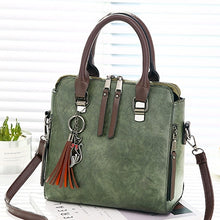 Load image into Gallery viewer, Vintage PU Leather Ladies HandBags Women Messenger Bags Totes Tassel Designer Crossbody Shoulder Bag Boston Hand Bags