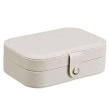 Load image into Gallery viewer, Simple Girl Earrings Rings Plate Jewelry Box Protable Leather Multi-function Jewelry Storage Box