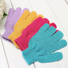 Load image into Gallery viewer, 5 PCS Shower Bath Gloves Exfoliating Spa Massage Scrub Body Glove, Purple, Green, Blue, Orange, Red