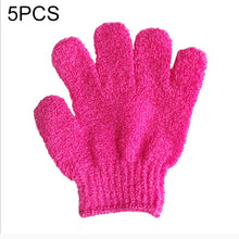 Load image into Gallery viewer, 5 PCS Shower Bath Gloves Exfoliating Spa Massage Scrub Body Glove, Purple, Green, Blue, Orange, Red