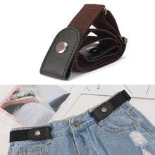 Load image into Gallery viewer, Buckle-free Elastic Force PU Leather Waistband, Length: 110cm