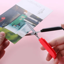 Load image into Gallery viewer, Portable Shears Paper Cutting Folding Safety Mini Stationery Scissors