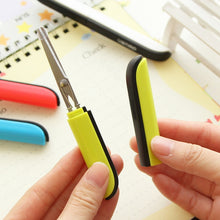 Load image into Gallery viewer, Portable Shears Paper Cutting Folding Safety Mini Stationery Scissors