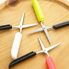 Load image into Gallery viewer, Portable Shears Paper Cutting Folding Safety Mini Stationery Scissors