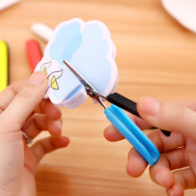 Load image into Gallery viewer, Portable Shears Paper Cutting Folding Safety Mini Stationery Scissors
